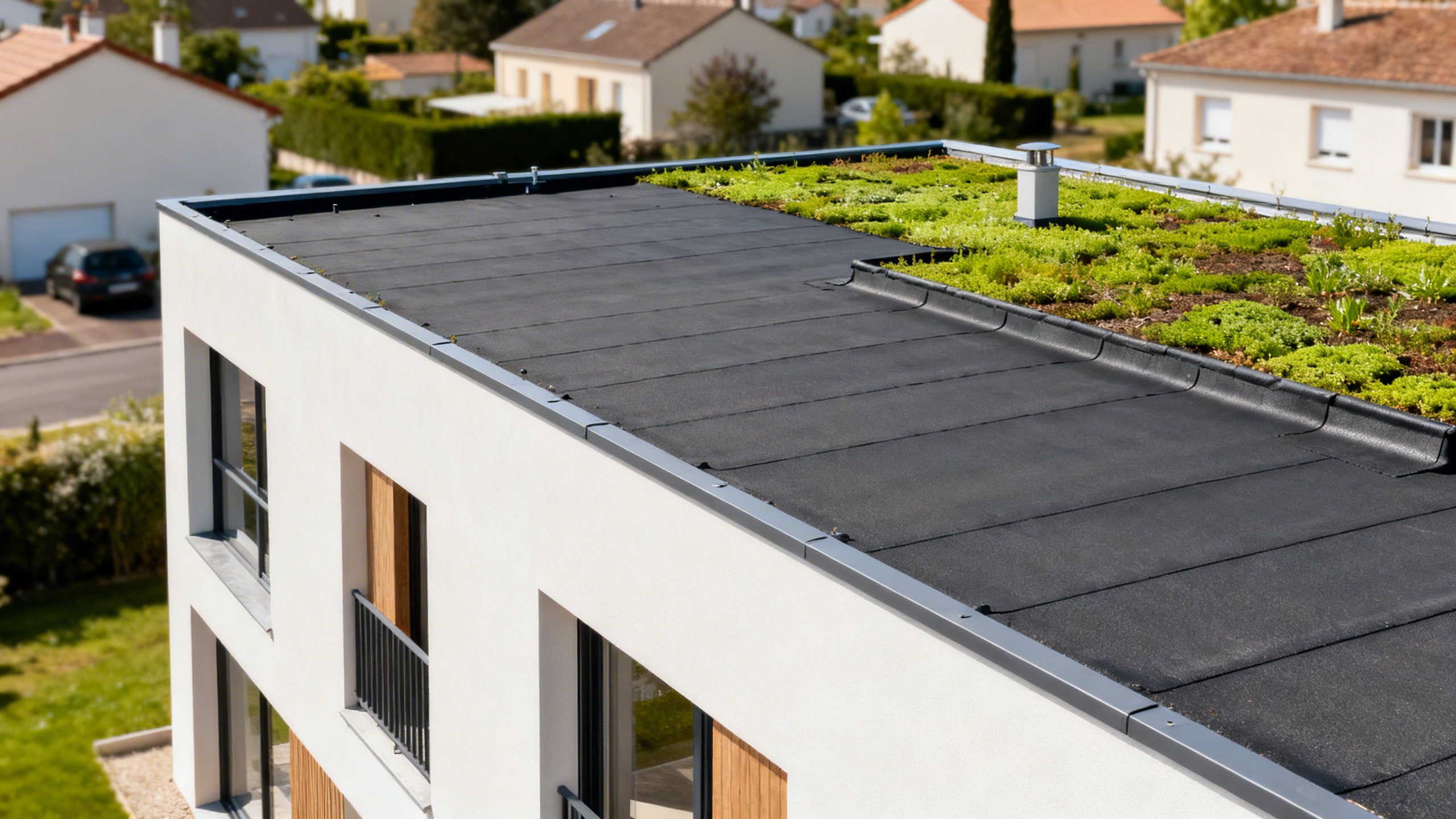 Étanchéité EPDM avec toiture végétalisée Saint-Denis